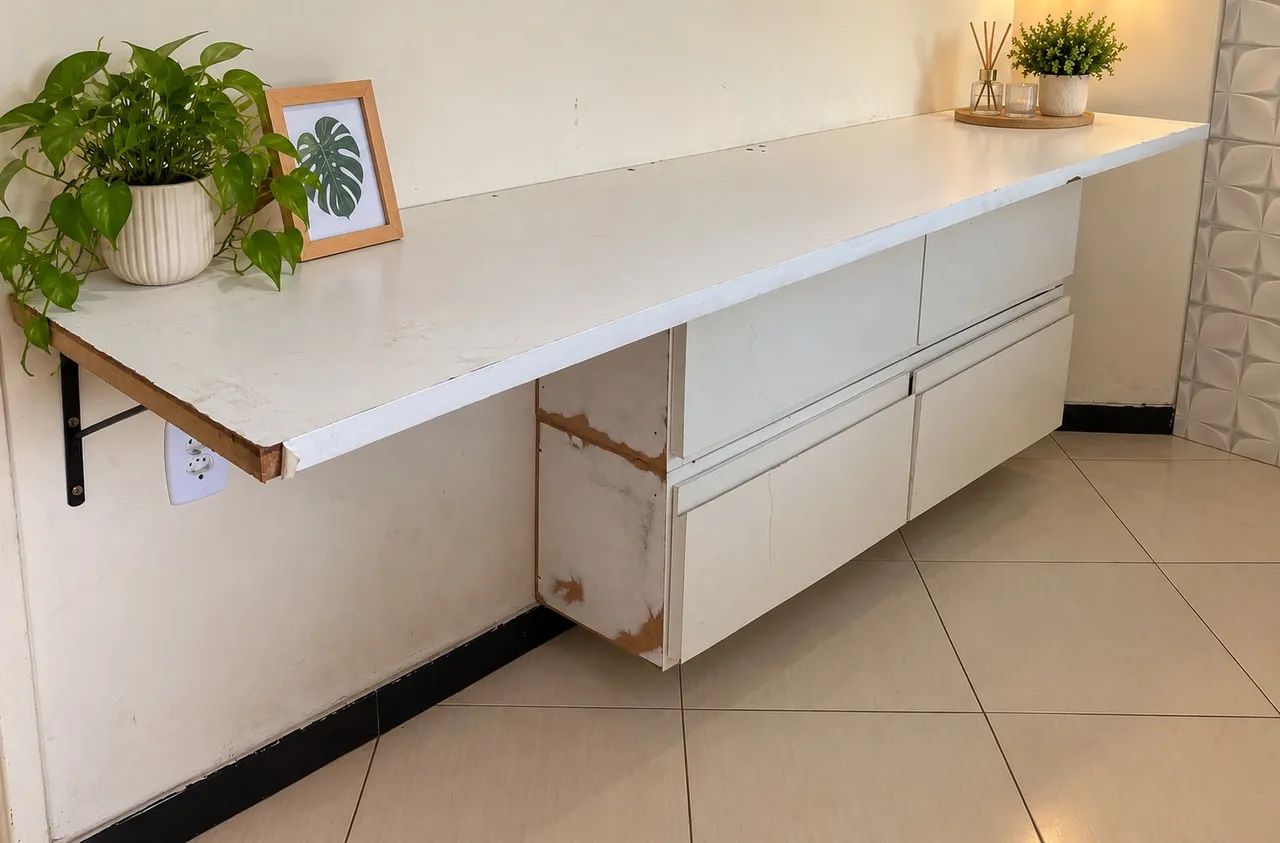 Escrivaninha Penteadeira Mesa Escritório com Armário