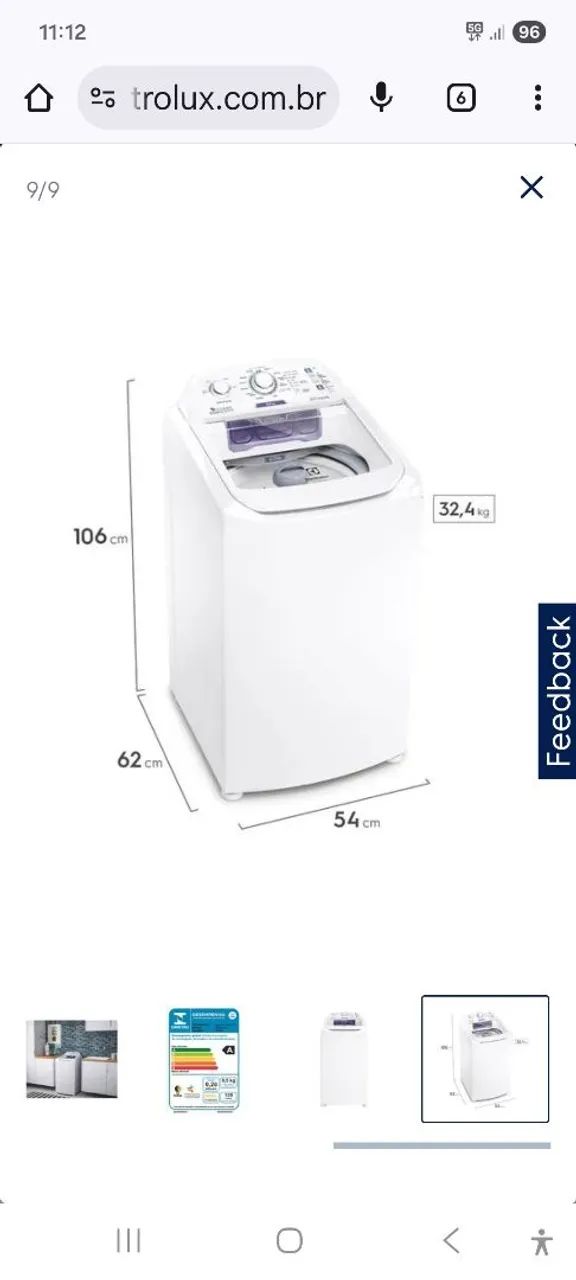 Máquina de lavar Electrolux 8,5kg Turbo Economia jet&clean e filtro (LAC09) 127V - Foto 3