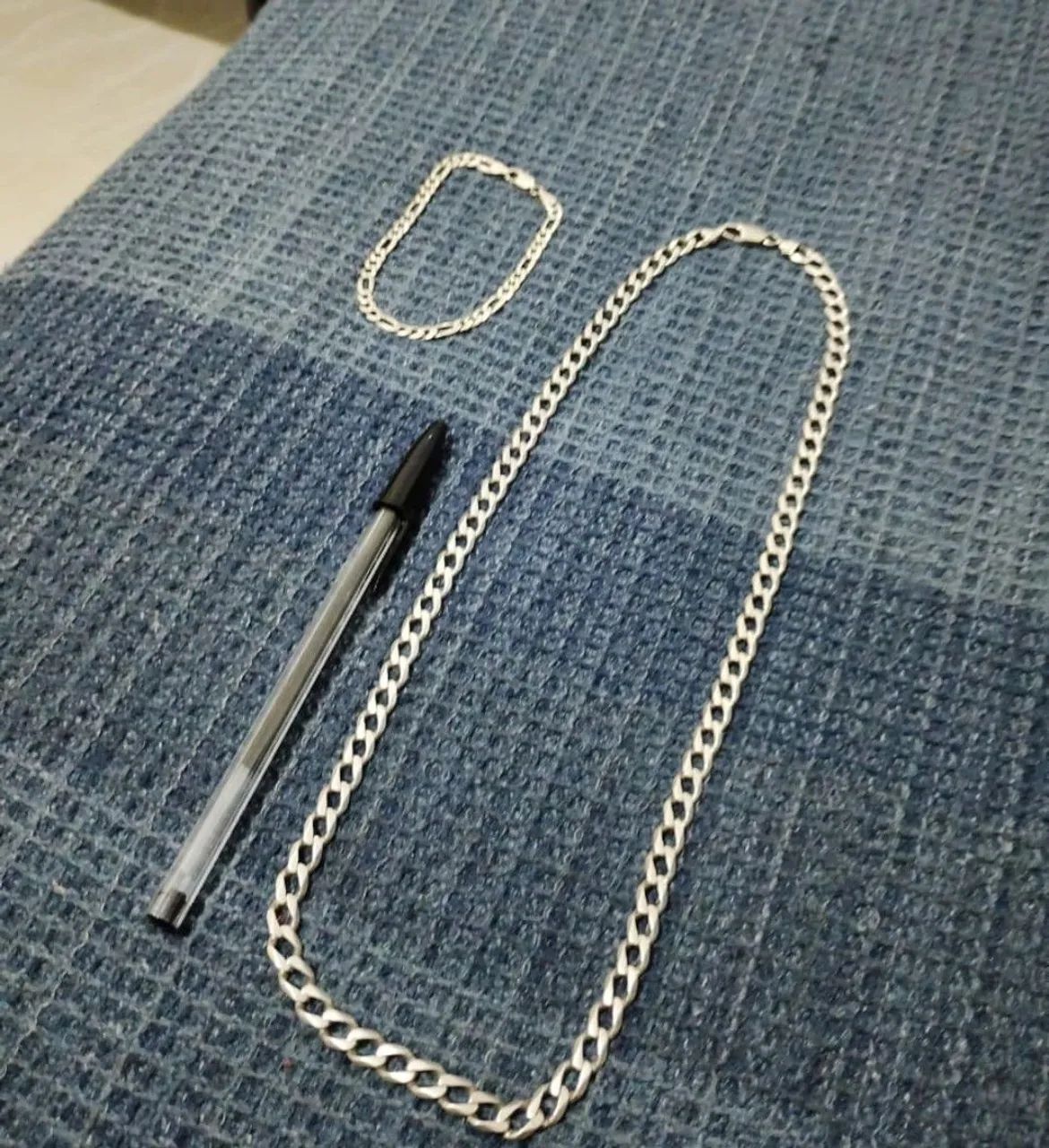 Vendo cordão de prata e pulseira. 925