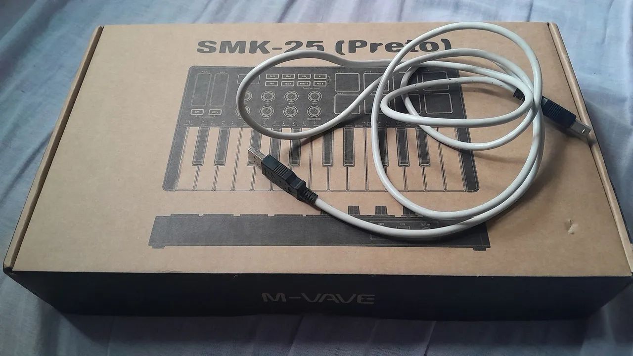 Controlador midi SMK 25 - Preto - Instrumentos musicais - Farol