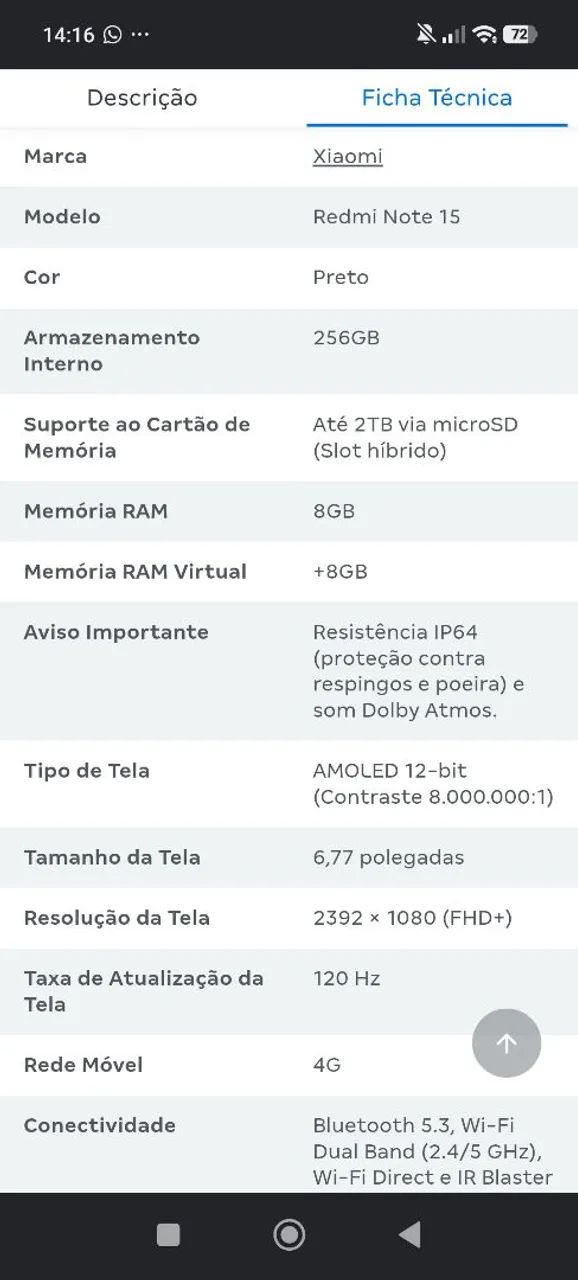 Celular redmi note 15 256 giga - Foto 2
