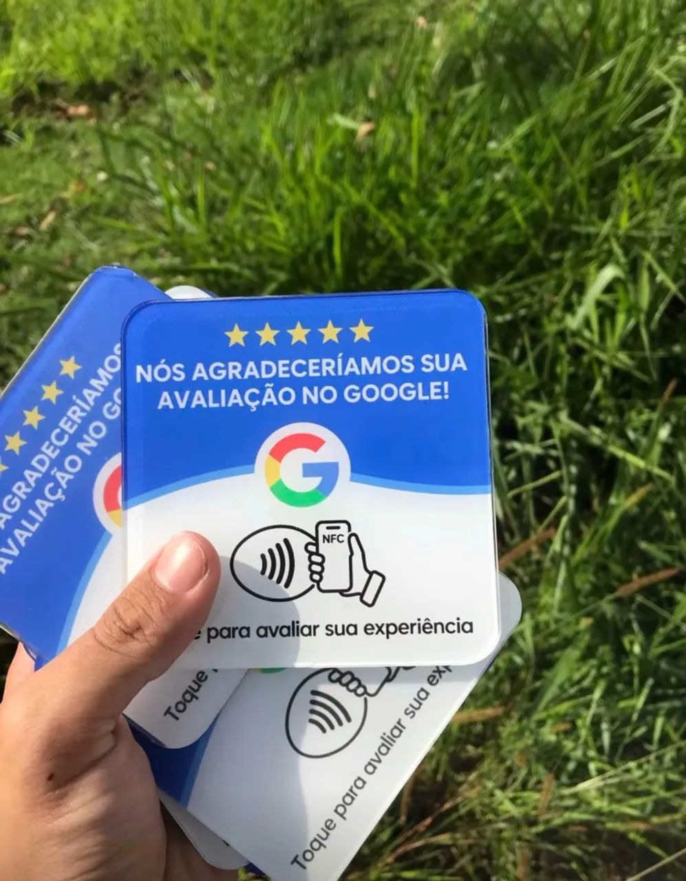 PLACAS DE AVALIAÇÃO NO GOOGLE NFC