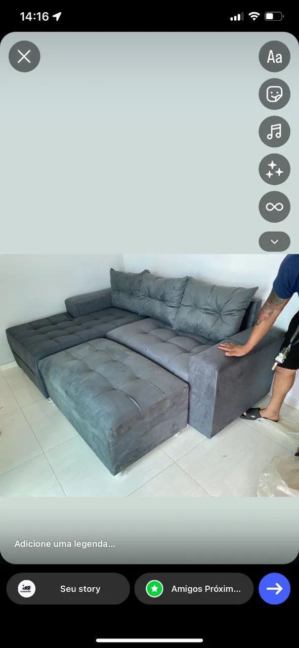 Chaise . 2 metros de comprimento mega 