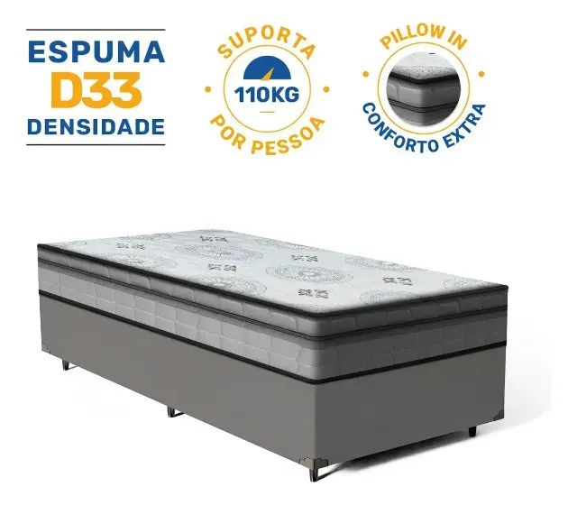 Cama box base solteiro + base baú solteiro - Foto 2