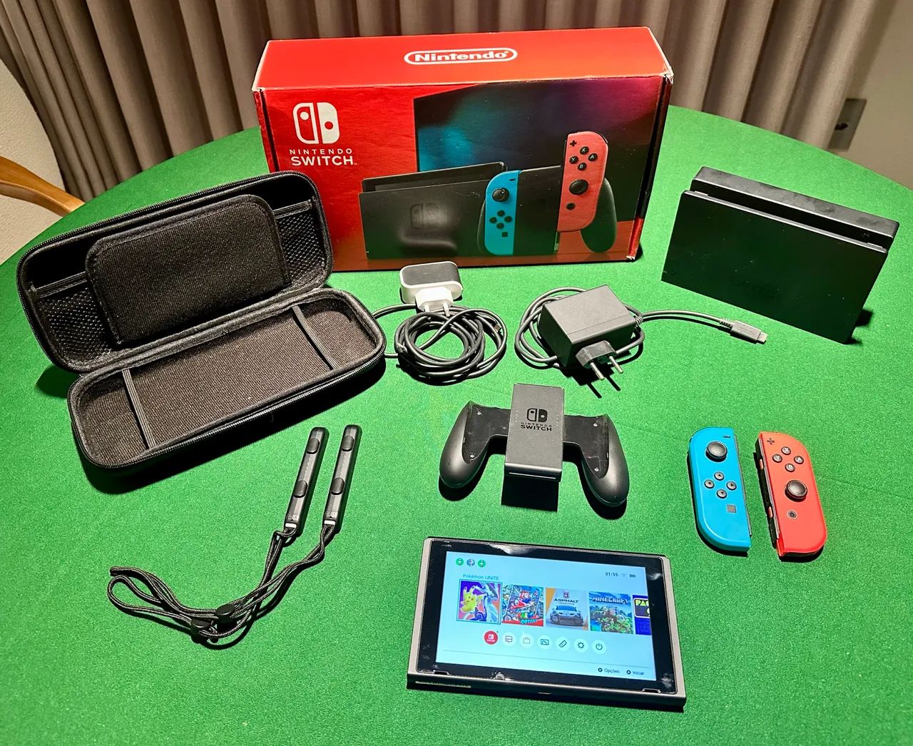 Switchセット Nintendo Switch Switch 32GB Standard cor vermelho-néon y azul-néon