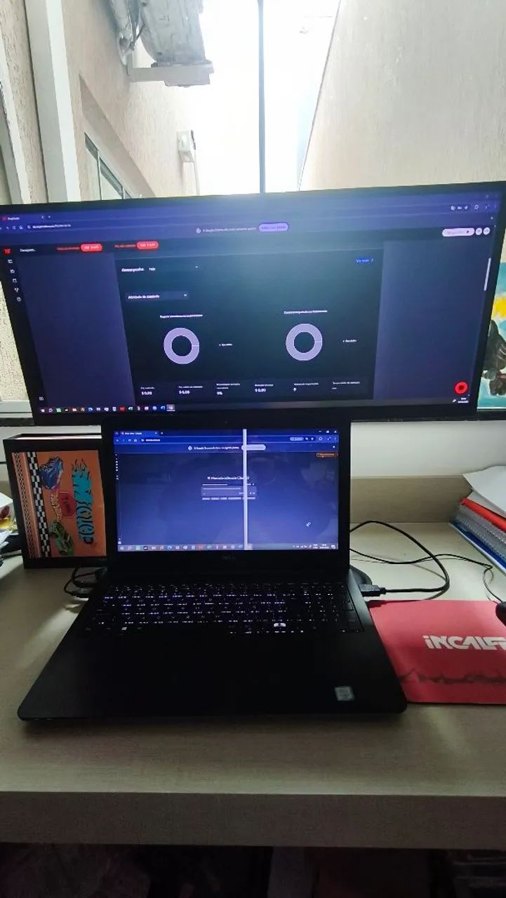 Kit notebook Dell+ Impressora+ Tela ultrawide 29 com suporte 