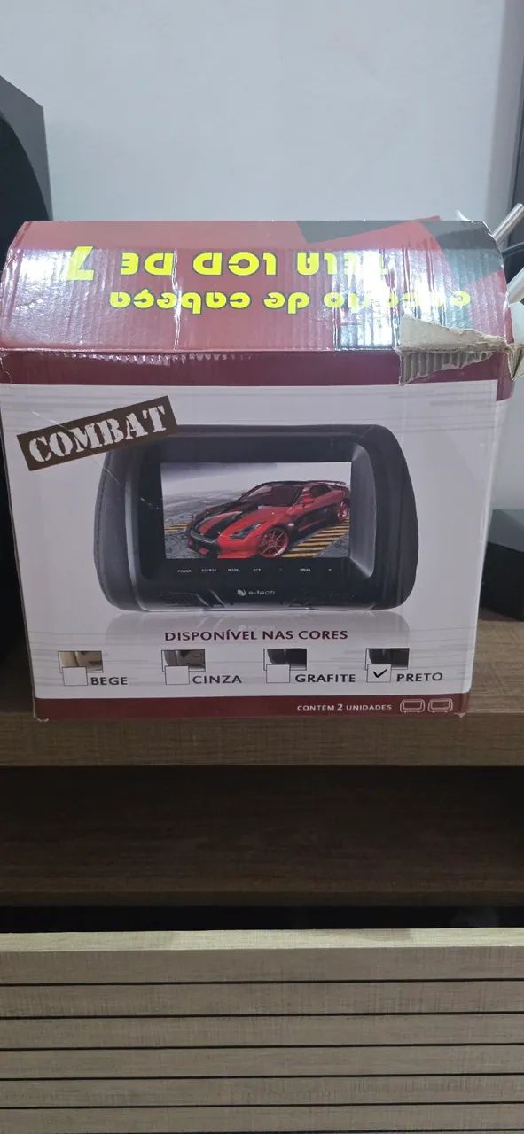 encosto de cabeça de carro com  DVD  E-TECH  - Foto 2