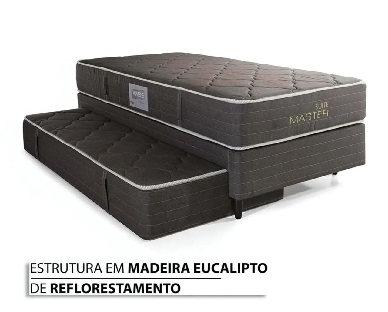 Oportunidade única! Bicama com colchões de molas ensacadas da Herval - Foto 2