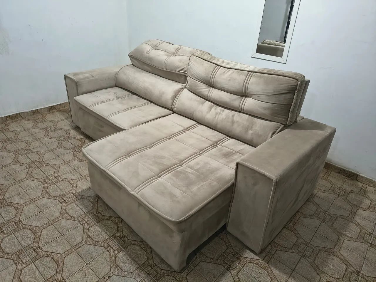 Sofá 5 lugares retrátil e reclinavel - Foto 3