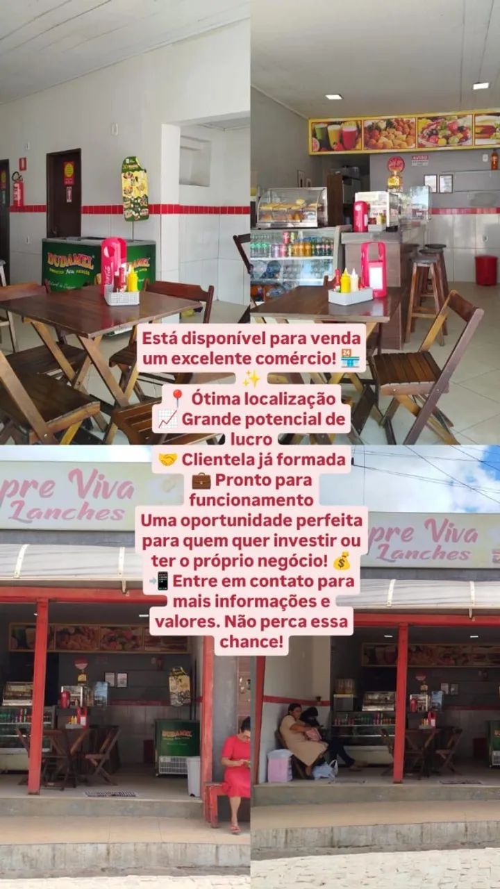 Lanchonete já com clientela