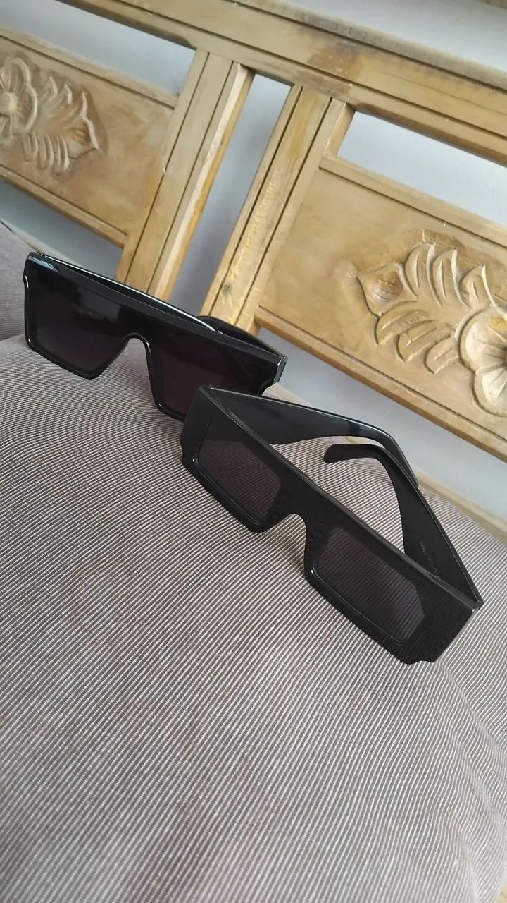 2 Oculos Quadrados Preto Top - Foto 2