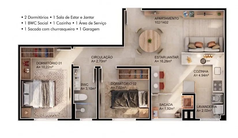 Apartamento -  Dehon Residence - Foto 2