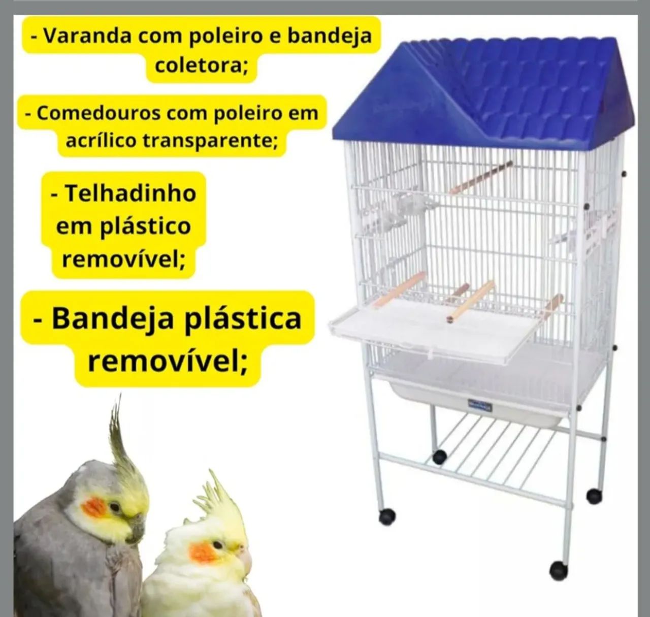 Gaiola para Calopsita Periquito Agapornis - Foto 3