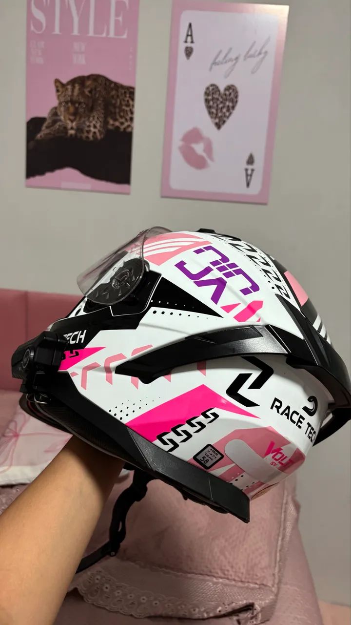 capa race tech volt ninja rosa  - Foto 4