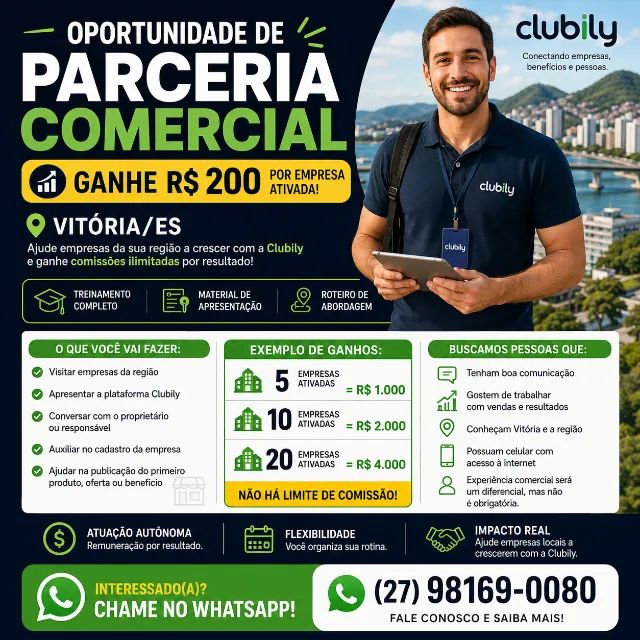 OPORTUNIDADE PARA PARCEIRO DE EXPANSÃO COMERCIAL