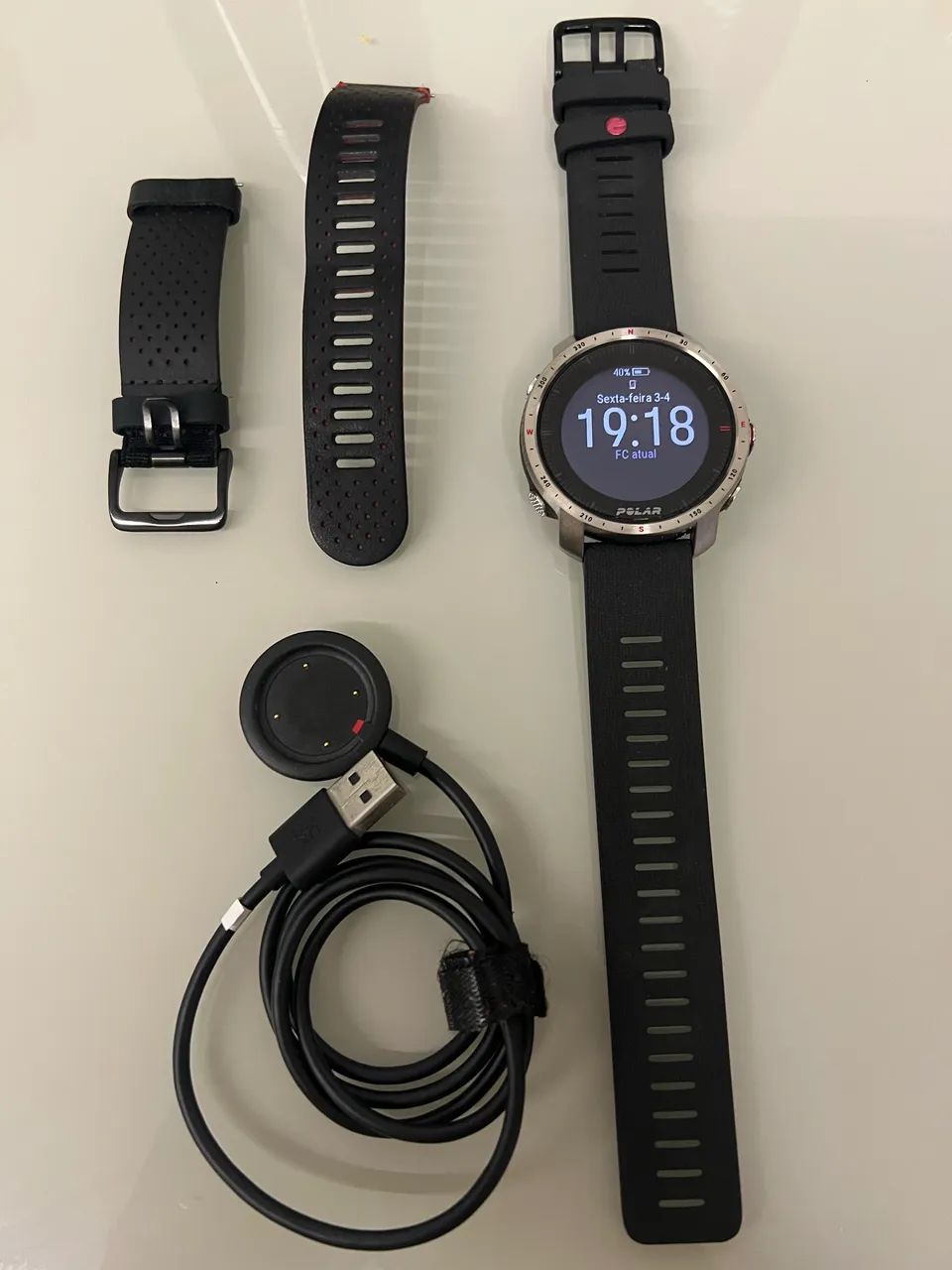 Relógio Polar Grit X Pro Titânio, bem conservado - Foto 2