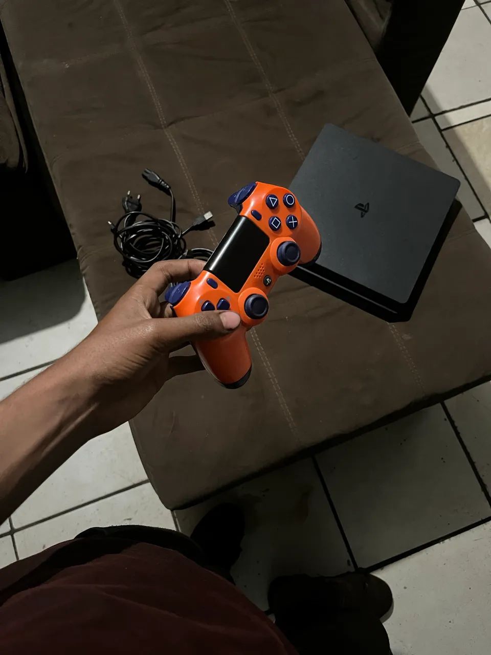 PS4 SLIM + 1 CONTROLE ORIGINAL - Foto 3