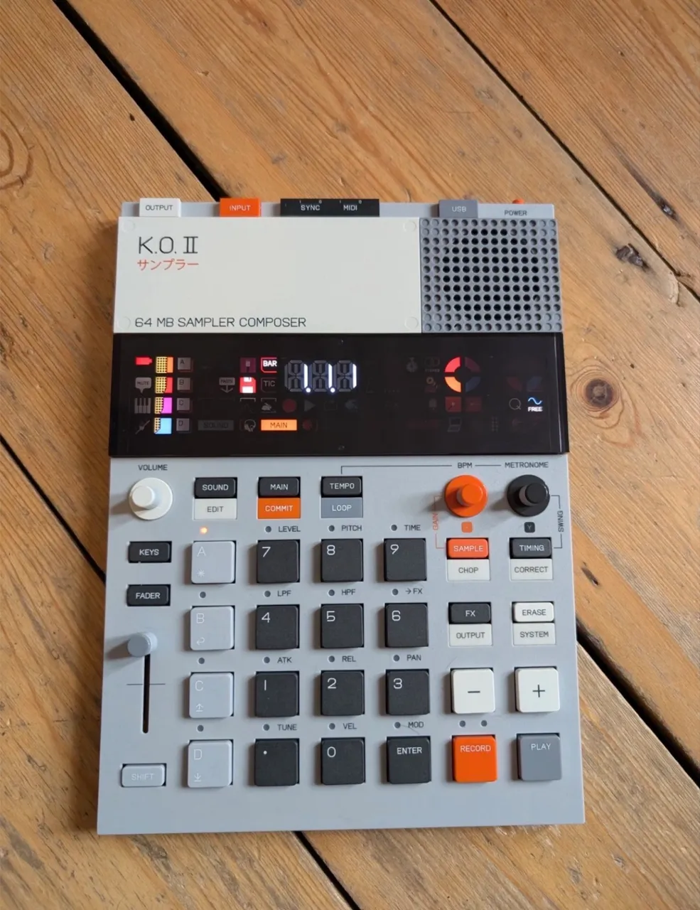 teenage engineering ep-133 k.o. ii amostrador de som sampler