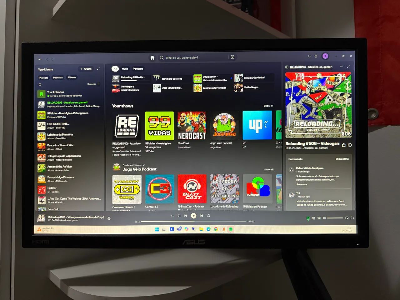 Monitor Gamer Asus Wled/tn Vp228he Áudio Integrado 60hz 1ms 21.5 + Suporte de mesa - Foto 2