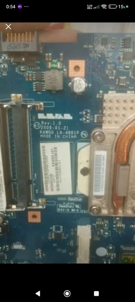 Placa Mãe Notebook Acer Emachines LA-4861 Azul com Processador Sou de Rocha Miranda - Foto 2