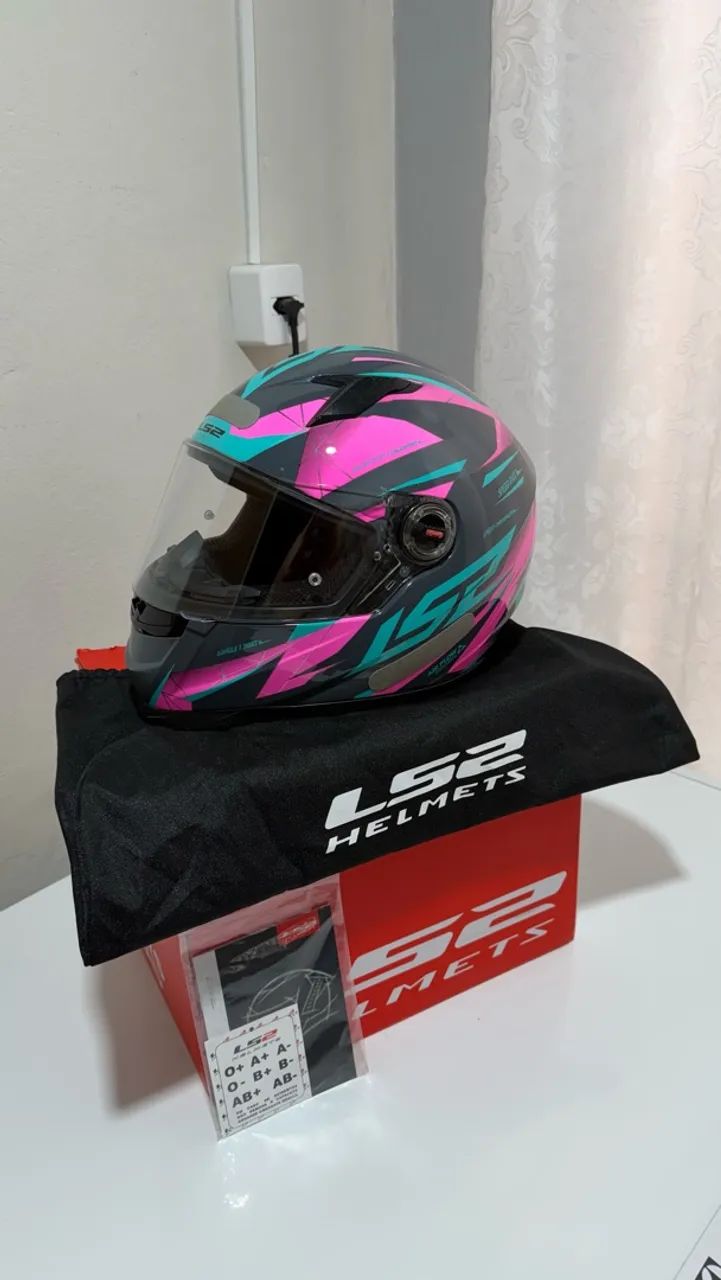 LS2 FF358 DRAZE CINZA E PINK TAM 58