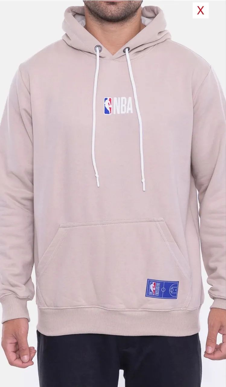 Moletom NBA Mini Logo Soft Bege