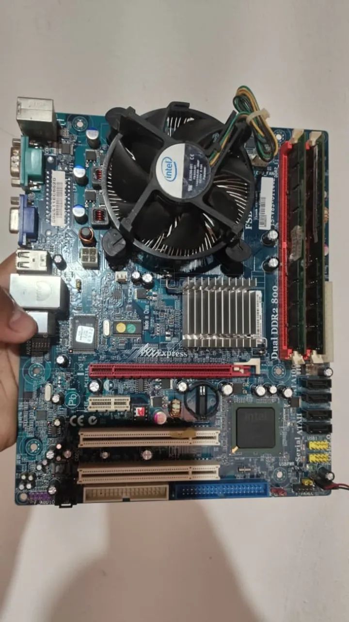 kit placa mae+ memoria+processador 775 - Foto 4