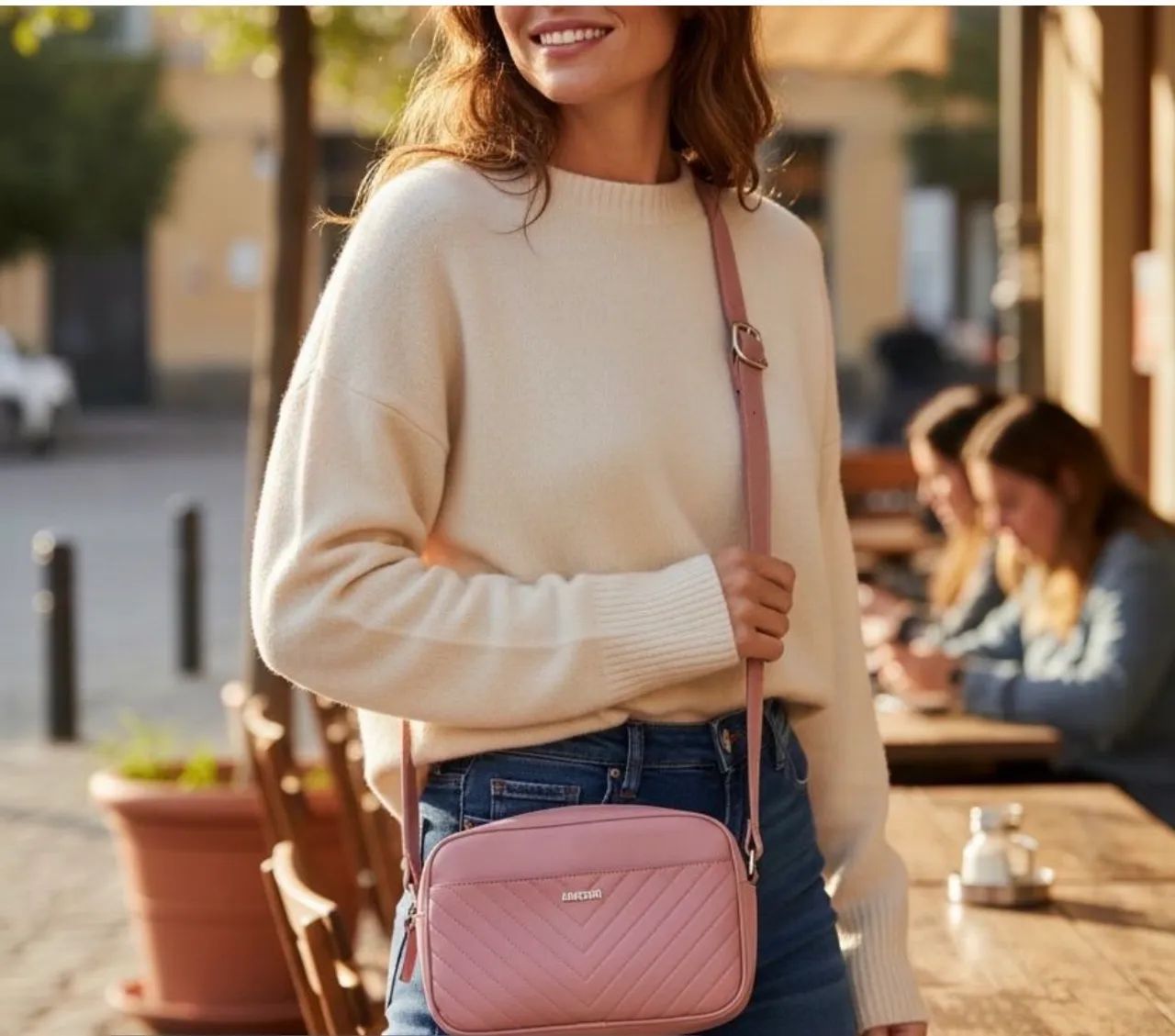 Bolsa Tiracolo AnaCapri Rosa  - Foto 2