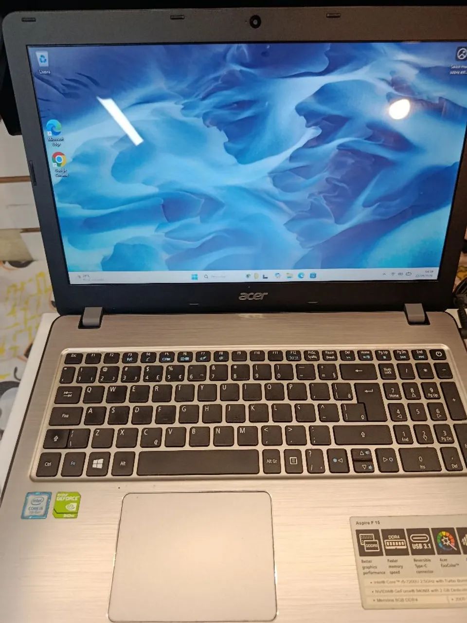 Notebook Acer core i5 7 geração placa de vídeo 940m 12 gb memória