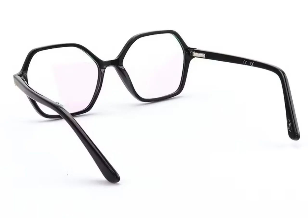 armação óculos hexagonal preto