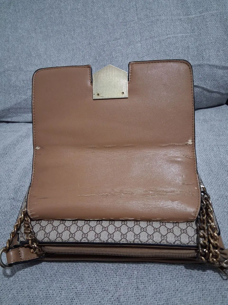 Bolsa marrom de lado - Foto 2