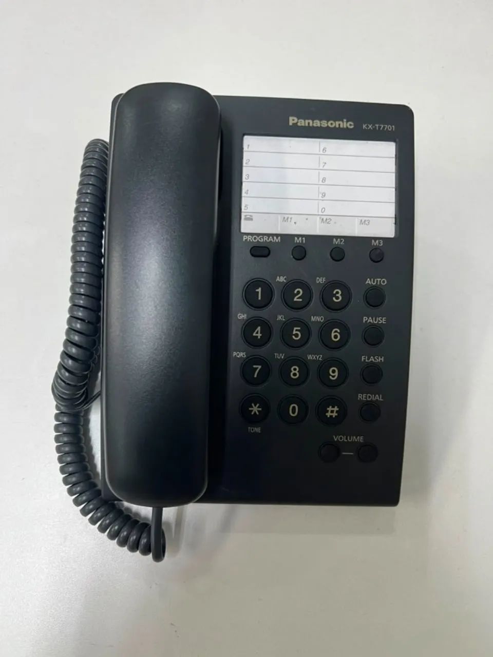 Telefone Fixo Panasonic KX-T7701 Preto Funcionando