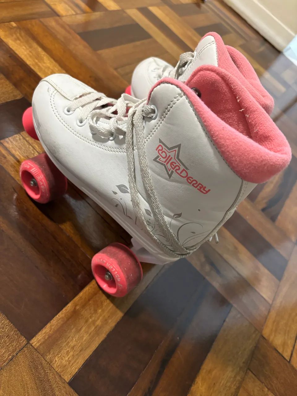 Patins squad rosa e branco Rollerblade - Foto 3