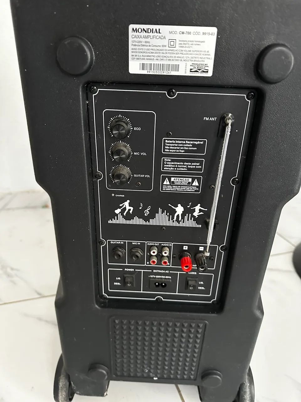 Caixa de Som Mondial CM-700 (700W - RMS) - Bluetooth e LED - Foto 4