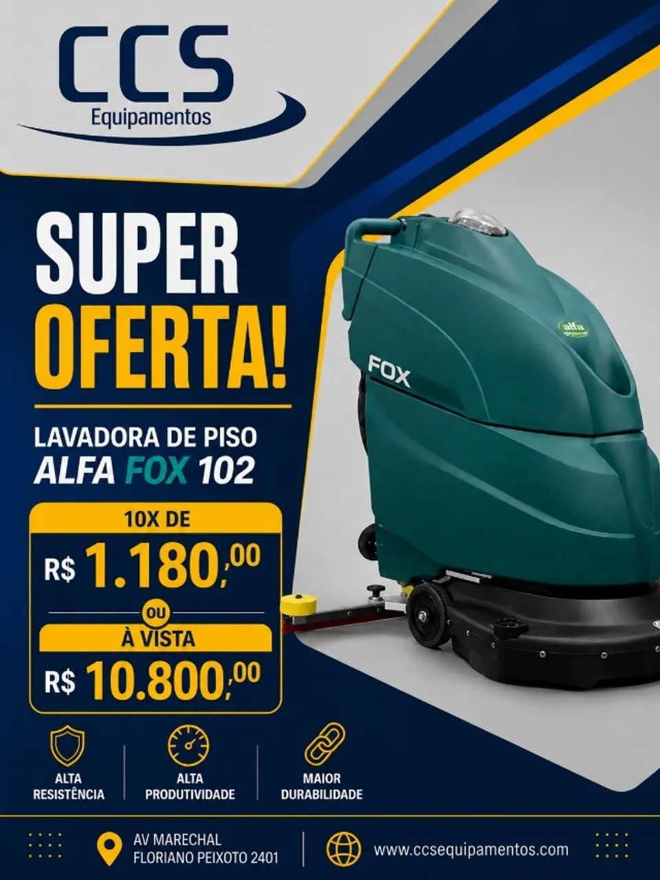 Lavadora de Piso Alfa Fox
