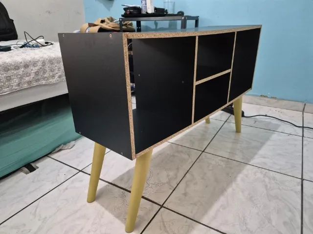 Vendo rack para Tv até 40 polegadas (pés retrô) - Foto 5