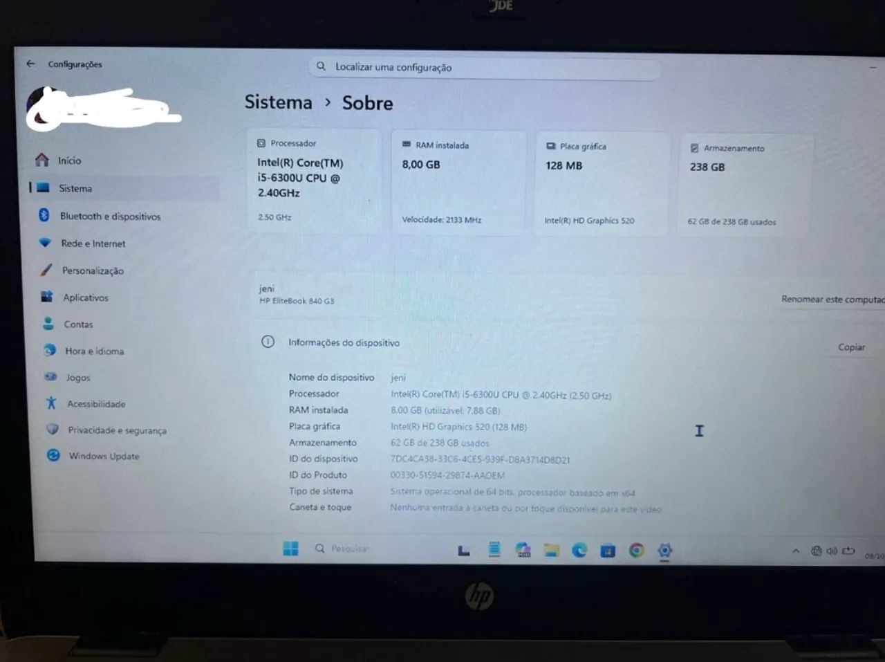 VENDO NOTEBOOK HP ELITEBOOK 840 G3 + ACESSÓRIOS! - Foto 2