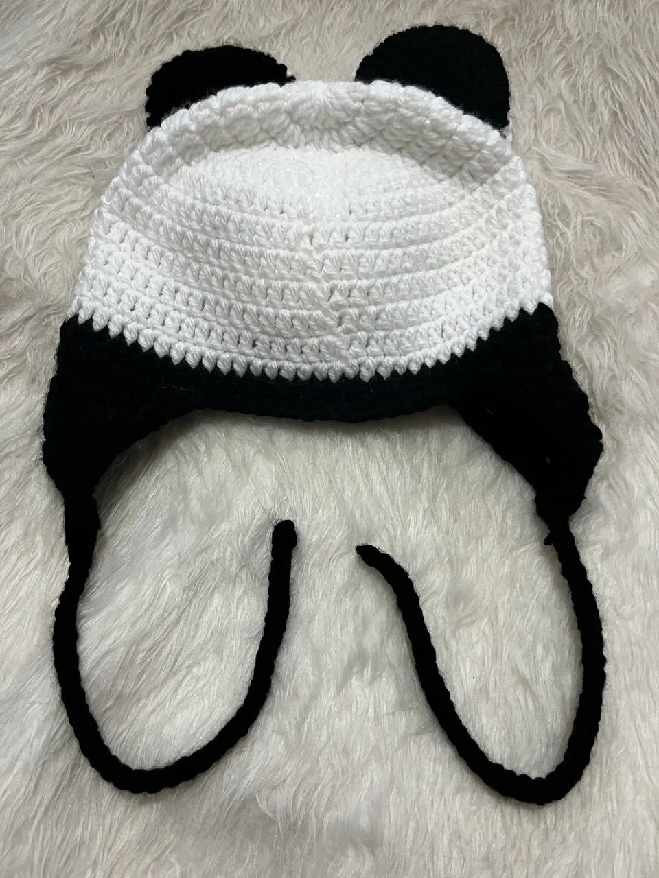 Gorro Panda em Crochê Lã Touca Infantil Gorrinho - Foto 2