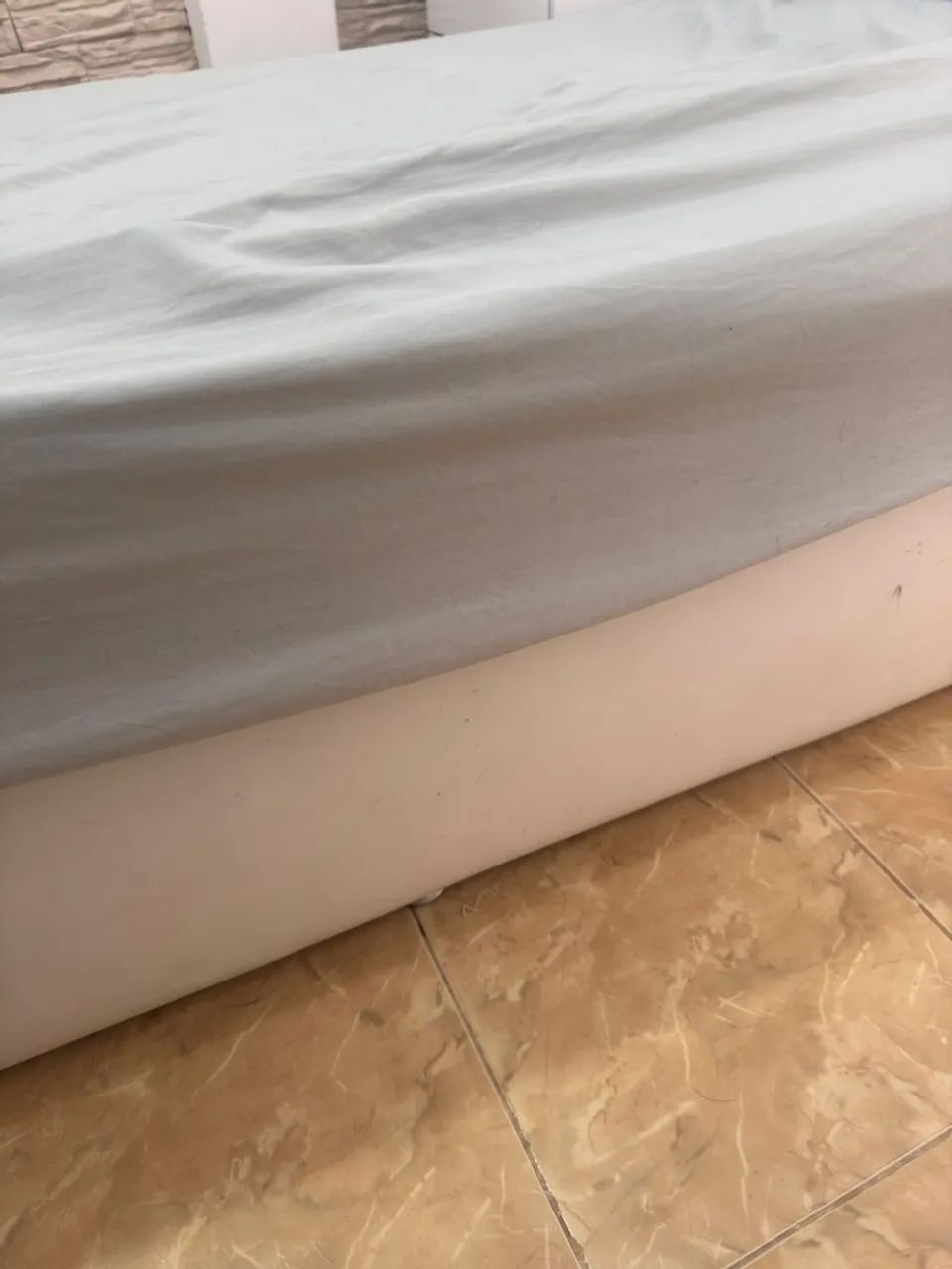 Cama Box Solteiro Branca com Cabeceira e Colchão  - Foto 2