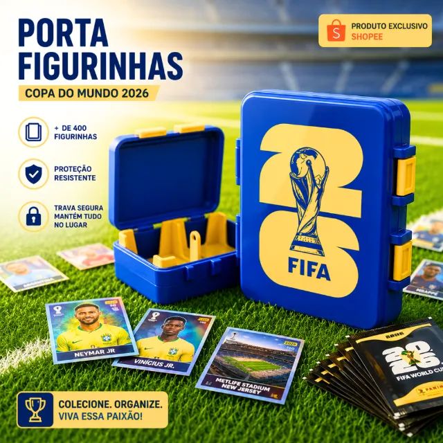 Caixa Porta Figurinhas da copa 2026
