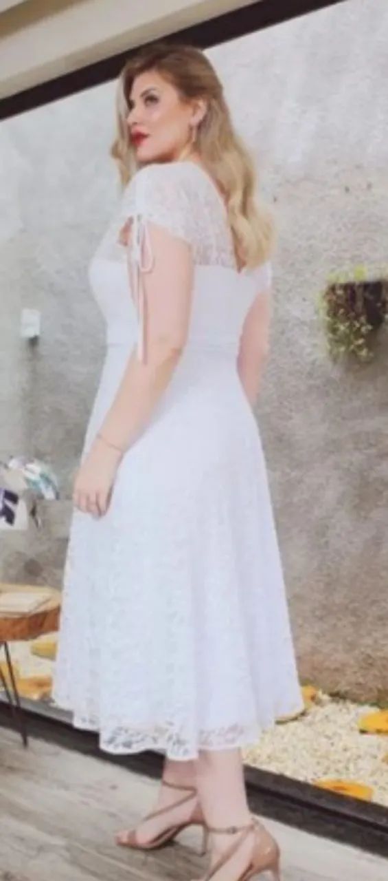 Vestido MIDI para casamento civil 