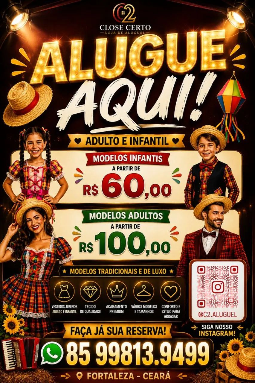 Aluguel roupa junina (são João)