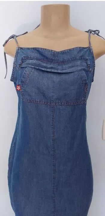 Vestido jeans de alça  tam m - Foto 2