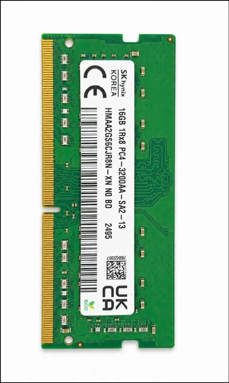 Memória Notebook SK hynix 16GB DDR4 3200MHz SODIMM Nova - Memória