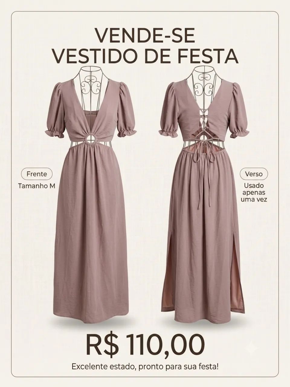 vestido de festa feminino rosa m