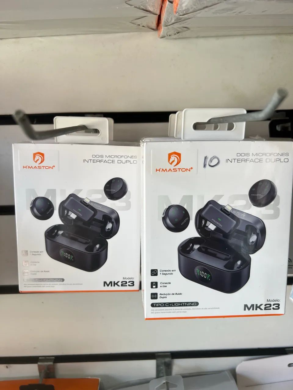 Microfone de Lapela Duplo Profissional IPhone e Android 