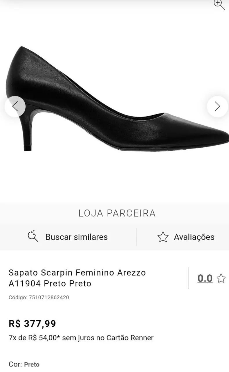 Salto baixo scarpim Arezzo  - Foto 3