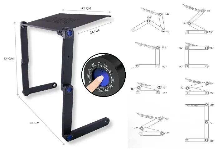 Mesa Suporte Articulado para Notebook - Praticamente novo! - Foto 2