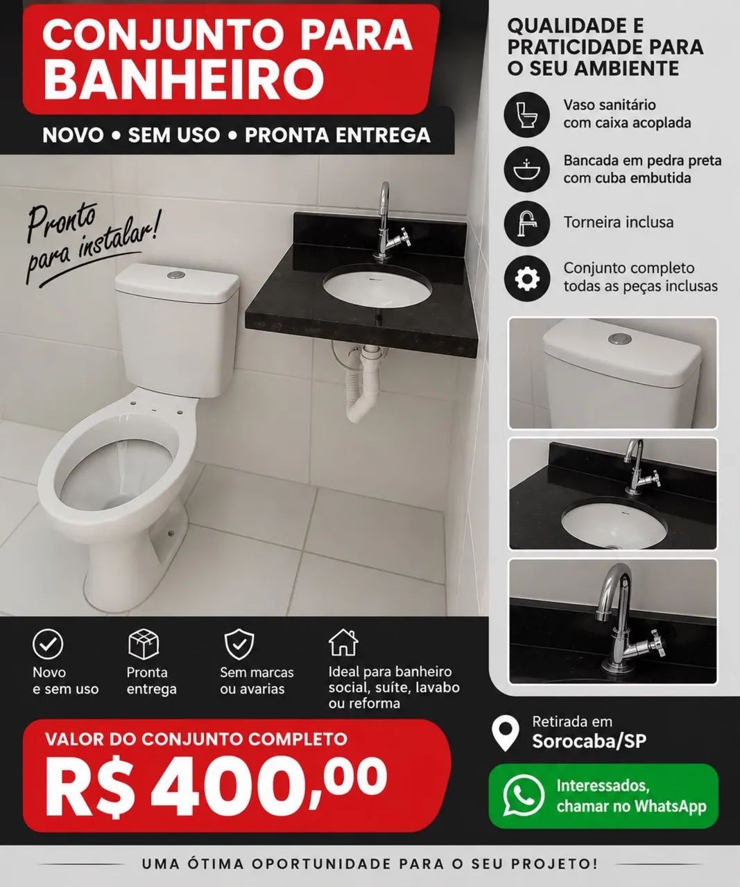 CONJUNTO PARA BANHEIRO