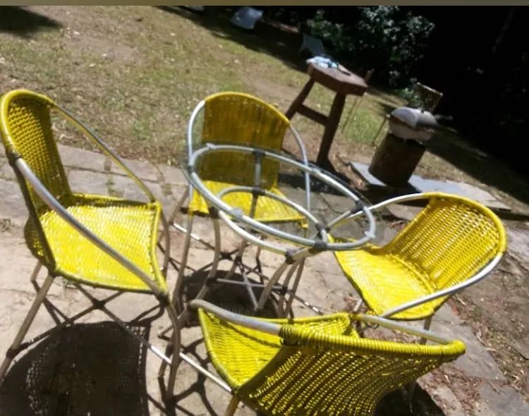 Mesa com 4 cadeiras alumínio  - Foto 3